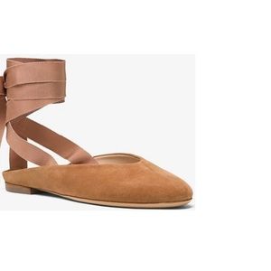 Michael Kors Maren Suede Lace-Up Flat
